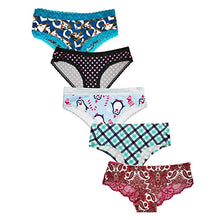Load image into Gallery viewer, Dircho Women Underwear Variety Pack Lace Trims Hipsters Bikinis Tangas Cheekies Panties And More Assorted In Bulk (Small, Variety-5 Pack)