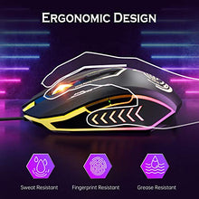 Load image into Gallery viewer, Gaming Mouse Wired, UHURU USB Computer Mice with 6 Programmable Buttons, 4 Adjustable DPI Up to 4800, 7 Backlight Modes Ergonomic RGB Gaming Mouse for Laptop PC Gamers