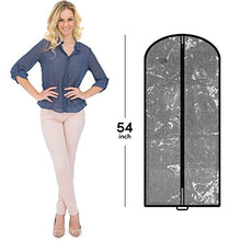 Load image into Gallery viewer, SAY HO UM Breathable 54 Inch Knee Long Dress, Coat and Fur Storage Garment Bag for Women | Heavy Duty Durable Cover with 5 Inch Gusset | Foldable Hanging Multiple Clothes Protector