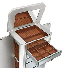 Load image into Gallery viewer, Powell Jewelry Armoire Wood, Silver Mirrored