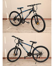 Load image into Gallery viewer, 26 Inch Mountain Bikes, 21 Speed Suspension Fork MTB, High-Tensile Carbon Steel Frame Mountain Bicycle with Dual Disc Brake for Men and Women