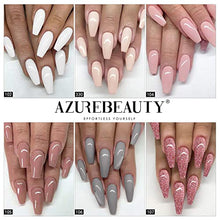 Load image into Gallery viewer, Dip Powder Nail Set, AZUREBEAUTY 6 Colors Classic Nude Collection Skin Tone Glitter Pastel Dipping Powder Starter Kit French Nail Art Manicure DIY Salon Home Gifts for Women, No Need Nail Lamp Cured