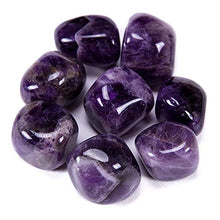 Load image into Gallery viewer, Bingcute Brazilian Tumbled Polished Natural Amethyst Stones 1/2 Ib for Wicca, Reiki, and Energy Crystal Healing (Amethyst)
