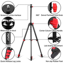 Load image into Gallery viewer, Fufly Phone Tripod, Adjustable Tripod for Phone & Camera, 54in Travel Video Tripod Phone Stand with Bluetooth Remote & Smartphone Holder Fit iPhone Xs/Xr/Xs Max/X/8/Galaxy/Huawei/Samsung/GoPro Camera