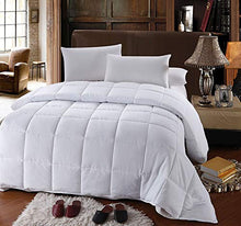 Load image into Gallery viewer, Royal Hotel Comforter White Down Alternative - King Quilted Duvet Insert - Hypoallergenic All-Season Comforter with Corner Tabs - Hotel Down Alternative Plush Fill - Oversized King