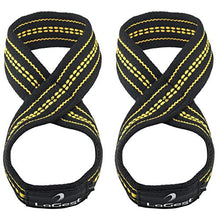 Load image into Gallery viewer, Deadlift Straps Figure 8 Lifting Strap for Power Lifters Weightlifters Workout Lifting Straps - 3 Sizes Small Medium Large - Weight Lifting Straps Non Slip Padded Dead Lift Straps Figure 8 Straps