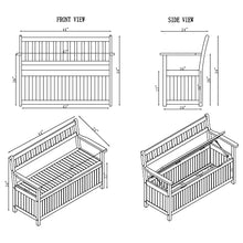 Load image into Gallery viewer, Alaterre Furniture Londonderry Outdoor Storage Bench, Natural