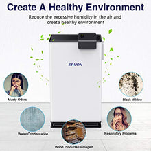 Load image into Gallery viewer, SEAVON Upgraded Dehumidifiers for Home, Up to 5300 cubic Feet (560 sq. ft) Dehumidifiers for High Humidity with Remote Control, 2000ml Ultra Quiet Portable Dehumidifiers with Two-Mode, Auto Shut Off for Basement, Bathroom, RV, Office