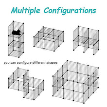 Load image into Gallery viewer, ALLISANDRO Small Pet Playpen, Small Animal Cage for Indoor Outdoor Use, Portable Metal Wire Yard Fence for Small Animal, Puppy, Kitten, Guinea Pigs, Bunny, Turtle, Hamster, 12 Panels, 13.8x13.8 Inches
