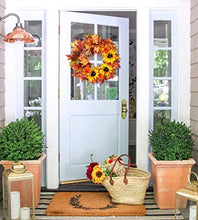 Load image into Gallery viewer, Tiny Land 24 Inches-Fall-Wreath for Front-Door-Decor Gift Box Included - Handcrafted Rattan Base - for Autumn & Thanksgiving Day