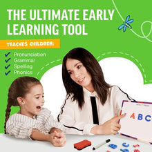 Load image into Gallery viewer, Inspired Thinkers Magnetic Letters - 240-Piece Alphabet Magnets for Kids w/ Foam Uppercase & Lowercase Letters, Double-Sided Dry Erase White Board - Classroom Supplies