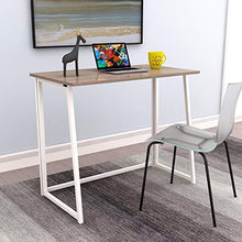 Load image into Gallery viewer, 4NM Folding Desk, No-Assembly Small Computer Desk Home Office Desk Foldable Table Study Writing Desk Workstation for Small Space Offices