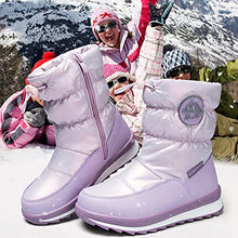 Load image into Gallery viewer, K KomForme Kids Snow Boots for Boys Girls Toddler Winter Outdoor Boots Waterproof with Fur Lined (Toddler/Little Kid/Big Kid)