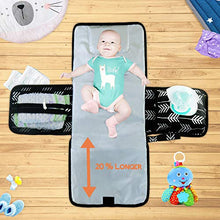 Load image into Gallery viewer, Portable Baby Changing Pad + Octopus Toy Bundle - Large Waterproof Diaper Changing Table Contoured Mattress with Soft Memory Foam Pillow – Travel-Friendly Infant Change Station Mat Set for Mom & Dad