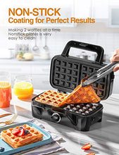 Load image into Gallery viewer, Decen Sandwich Maker, Waffle Maker, Sandwich Grill, 1200-Watts, 5-Gears Temperature Control, 3-in-1 Detachable Non-stick Coating, LED Indicator Display, Cool Touch Handle, Anti-Skid Feet, Black