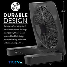 Load image into Gallery viewer, O2COOL Treva 10-Inch Portable Desktop Air Circulation Battery Fan, 2 Speed, Compact Folding & Tilt Design, with AC Adapter (Graphite)