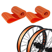 Load image into Gallery viewer, Addmotor Rim Strip Rim Tape 26 inch Fat tire Liner PVC Inner Tube Cushion Protector Anti Puncture for Bikes 2PCS (Orange)