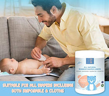 Load image into Gallery viewer, Disposable Cloth Bamboo Diaper Liners –Fragrance Free, Chlorine Free & Eco-Friendly , Flushable Biodegradable Reusable Liners for Cloth Diaper - 100 Sheets per roll