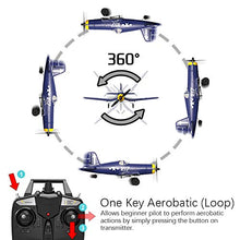 Load image into Gallery viewer, Top Race Double Airplane Pack Remote Control Airplanes War Plane Corsair F4U + Stunt Flying Plane TR-C385 Advanced with Propeller Saver