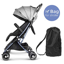 Load image into Gallery viewer, besrey Baby Stroller Lightweight Easy Fold Compact Travel Stroller for Airplane Kids pram with Reclining Seat for Baby Sleep - Gray
