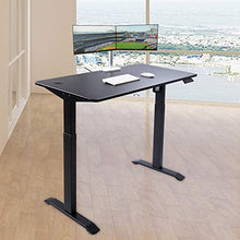 Load image into Gallery viewer, UNICOO - Electric Height Adjustable Standing Desk, Electric Standing Workstation Home Office Sit Stand Up Desk with 4 Pre-Set Memory Led Display Controller (Black Top/Black Legs - Electric)