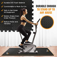 Load image into Gallery viewer, JIGMATS Small Foam Exercise Mats, Gym Flooring for Home Gym, 18 x Protective Foam Floor Mats for Exercise Equipment, Interlocking EVA Floor Tiles Non Slip Gym Matt Rubber Cushion, Workout Mat 12"X12"