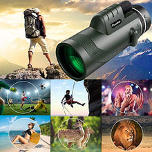 Load image into Gallery viewer, Pankoo 40x60 Monocular Telescopes High Power Prism Monocular HD Dual Focus Scope for Bird Watching Wildlife Traveling Concert Sports Game with Phone Adapter&Tripod