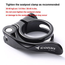 Load image into Gallery viewer, corki Quick Release Bicycle Seatpost Clamp Sandblasting Anodised Aluminum Alloy 34.9MM Red KC89