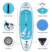 Load image into Gallery viewer, SYCEES 8'7 x 30" x 6", All-Around Inflatable Stand Up Paddle Board - Stable, Versatile, Durable and Lightweight SUP for All Skill Levels, Paddleboard Accessories & Carry Bag Included (Blue)