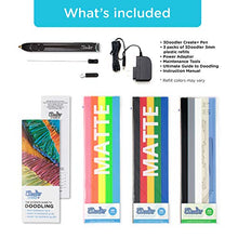 Load image into Gallery viewer, 3Doodler Create+ 3D Printing Pen for Teens, Adults & Creators! - Black (2020 Model) - with Free Refill Filaments + Stencil Book + Getting Started Guide