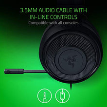 Load image into Gallery viewer, Razer Kraken Gaming Headset: Lightweight Aluminum Frame, Retractable Noise Isolating Microphone, For PC, PS4, PS5, Switch, Xbox One, Xbox Series X & S, Mobile, 3.5 mm Audio Jack, Black