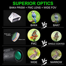 Load image into Gallery viewer, Allkeys 16x55 High Definition Monocular Telescope and Quick Smartphone Holder,2020 Newest Waterproof Monocular,Day & Low Night Vision,BAK4 Prism for Wildlife Bird Watching Hunting