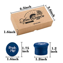 Load image into Gallery viewer, Whaline 8 Pack Wine Bottle Stoppers and Gift Box, Funny Silicone Reusable Caps Bottle Sealers with a Funny Saying for Wine Beverage and Beer Bottles