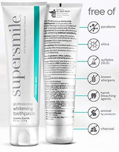 Load image into Gallery viewer, Supersmile Professional Teeth Whitening Toothpaste with Fluoride - Clinically Proven to Remove Stains & Whiten Teeth Up to 6 Shades - Enamel Strengthening - No Sensitivity (Original Mint, 4.2 Oz)