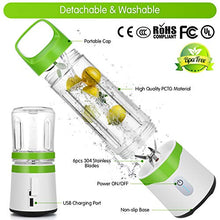 Load image into Gallery viewer, Portable Blender, Personal Size Blender USB Handheld Blender Cup with 6 Blades for Shakes and Smoothies, BPA Free Double Juicer Cup, Mini Travel Blender for Home Sports Office Gym and Outdoors (300ml/500ml)