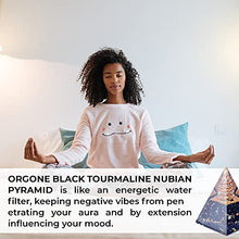 Load image into Gallery viewer, Orgone Pyramid-Black Tourmaline-Crystal-Chakra Balancing Orgone Energy Generator- Nubian Orgonite Pyramid for E-emission Protection – Healing Crystal Boost Immune System Meditation