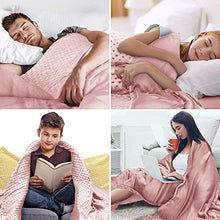Load image into Gallery viewer, ALANSMA Reversible Weighted Blanket for All Season, Warm and Cool, Luxury Minky Velvet, Enjoy Sleeping Anywhere