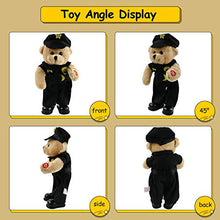Load image into Gallery viewer, Houwsbaby Singing Police Teddy Bear Dancing Plush Bear Toy Musical Stuffed Animal in Justicial Uniform Electric Interactive Animated Gifts for Kids Boy Girls Holiday Valentine's Day Birthday,14''