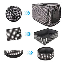 Load image into Gallery viewer, CHEERING PET, Cat Condo Cage, Travel Cage, Portable Pet Crate, Collapsible Litter Box, Foldable Feeding Bowl, Hanging Feather Teaser and Ball, Carrying Bag, Extra Large 32" X 19" X 19" (Checker Board)