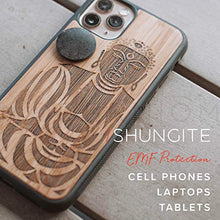 Load image into Gallery viewer, Shungite EMF Protection Plates for Cell Phones, Tablets, Laptops | Shungite Stone Stickers for Electronics - Set of 5