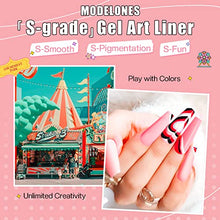 Load image into Gallery viewer, Modelones 6 Colors Gel Liner Nail Art Set-8ml & 36 Pcs Brown Nude Pink Blue Nail Gel Polish Set 7ML