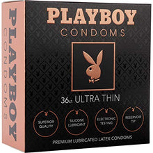 Load image into Gallery viewer, Playboy Condoms Ultra Thin Premium Lubricated Condoms, 36 Count