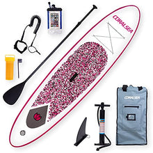 Load image into Gallery viewer, CORALSEA Inflatable Paddle Board, 10‘6"x30"x6" Ultra-Light Stand Up Boards with ISUP Accessories & Backpack for All Skill Levels Include Leash, Adjustable Paddle, Pump, Repair Kit, Youth & Adult, Pink