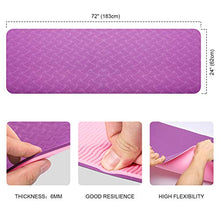 Load image into Gallery viewer, Smartor 6mm Extra Thick Yoga Mat for Women, Non-Slip Exercise & Fitness Mat with Carrying Strap, High Density Workout Mat for Yoga, Pilates & Floor Exercises, 72" x 24" x 1/4", Purple