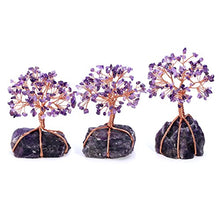 Load image into Gallery viewer, Jovivi Natural Amethyst Crystal Money Tree Crystal Quartz Feng Shui Wealth Ornament Tree of Life Healing Crystals Reiki Office Living Room Table Decoration Good Luck Health Figurine Gift