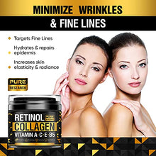 Load image into Gallery viewer, Collagen & Retinol Cream - Anti Aging Cream Face Moisturizer w/ Hyaluronic Acid - Anti Wrinkle Day & Night Retinol Face Cream - 1.7 oz