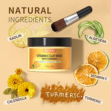 Load image into Gallery viewer, Turmeric Vitamin C Clay Mask, SHVYOG Vitamin C Clay Facial Mask with Kaolin Clay and Turmeric for Dark Spots, Turmeric Facial Mask Skin Care Mask for Controlling Acne, Oil and Refining Pores