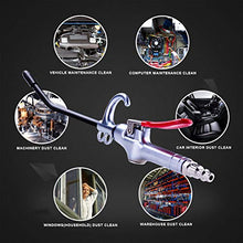 Load image into Gallery viewer, High Volume Air Blow Gun Alluminum Rubber Guard Air Flow Nozzle,Industrial Household Air Blower Gun,Pneumatic Air Compressor Accessories Dust Cleaning Tool