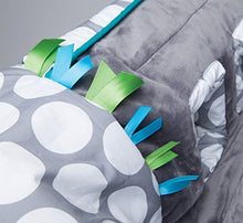 Load image into Gallery viewer, Boppy Preferred Shopping Cart and Restaurant High Chair Cover, Gray Jumbo Dots