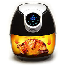 Load image into Gallery viewer, Power Air Fryer XL 3.4 QT Black - Turbo Cyclonic Airfryer With Rapid Air Technology For Less or No Oil. Include Recipes Book
